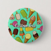 Badge Rond 5 Cm Arrière - plan de glace (Devant)