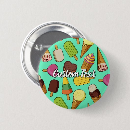 Badge Rond 5 Cm Arrière - plan de glace (Devant & derrière)