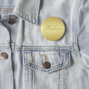 Badge Rond 5 Cm Arrière - plan doré glamour Nom du Modèle personna