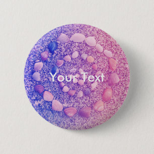 Badge Rond 5 Cm Arrière - plan du bouton Sea Shell