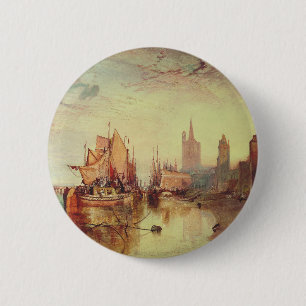 Badge Rond 5 Cm Arrivée d'un paquebot par Joseph Turner