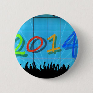 Badge Rond 5 Cm Art 2014 coloré d'amusement de partie de ville de