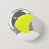 Badge Rond 5 Cm Art Abstrait gris jaune blanc (Devant & derrière)