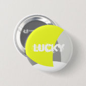 Badge Rond 5 Cm Art Abstrait gris jaune blanc (Devant & derrière)