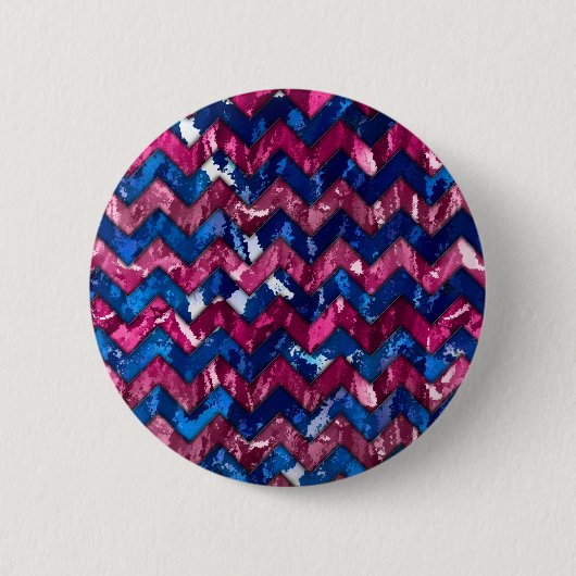 Badge Rond 5 Cm Art Abstrait rose Chevron Design (Devant)