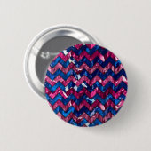 Badge Rond 5 Cm Art Abstrait rose Chevron Design (Devant & derrière)