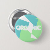 Badge Rond 5 Cm Art Abstrait Turquoise Bleu Vert (Devant & derrière)