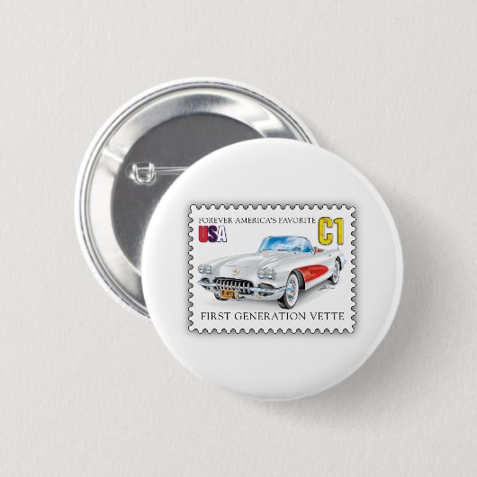 BADGE ROND 5 CM ART AUTOMOBILE C-ONE (Devant & derrière)