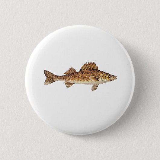 Badge Rond 5 Cm Art de brochets vairons (Devant)