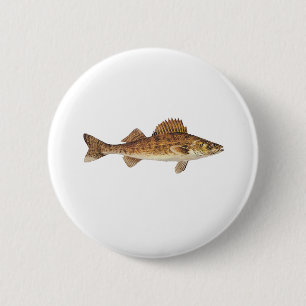 Badge Rond 5 Cm Art de brochets vairons