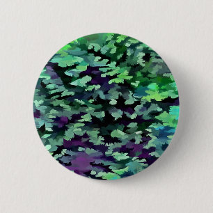 Badge Rond 5 Cm Art de bruit abstrait de feuillage en vert et
