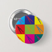 Badge Rond 5 Cm Art de bruit d'architecture (Devant & derrière)