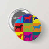 Badge Rond 5 Cm Art de bruit de chevaux (Devant & derrière)