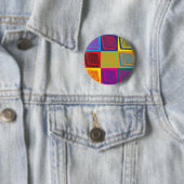 Badge Rond 5 Cm Art de bruit de technologie de la programmation (En situation)