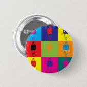 Badge Rond 5 Cm Art de bruit de vol (Devant & derrière)