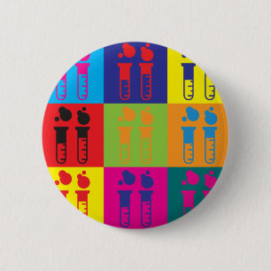 Badge Rond 5 Cm Art de bruit fol de la Science