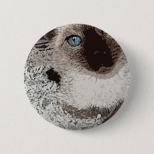 Badge Rond 5 Cm Art de famille d'ami d'animal de compagnie de