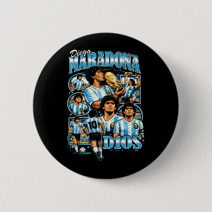 Badge Rond 5 Cm Art de football de style bootleg vintage des année