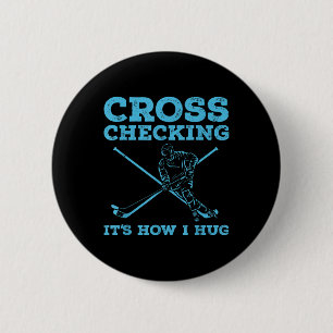 Badge Rond 5 Cm Art de hockey sur glace Cool Hommes Femmes Amateur