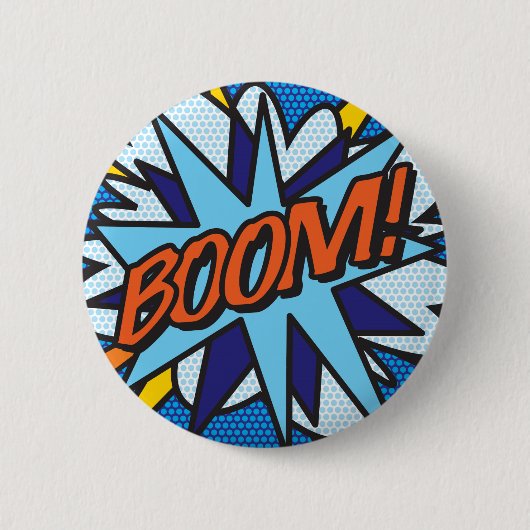 Badge Rond 5 Cm Art de la bande dessinée BOOM! (Devant)