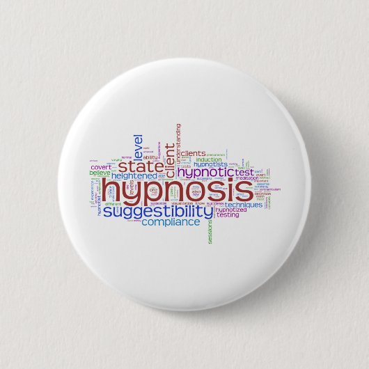 Badge Rond 5 Cm Art de mot d'hypnose (Devant)