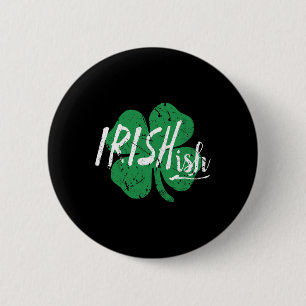 Badge Rond 5 Cm Art de mot irlandais Saint-Patrick Vintage Shamroc
