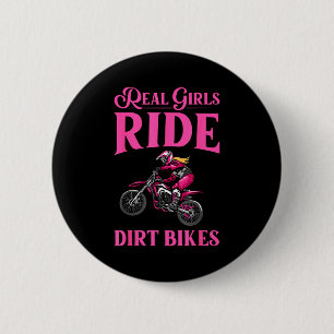 Badge Rond 5 Cm Art de moto cross cool pour femmes filles