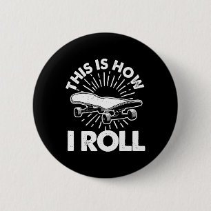 Badge Rond 5 Cm Art de skateboard cool pour hommes femmes Sk