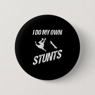 Badge Rond 5 Cm Art de skateboard drôle pour hommes femmes garçons