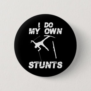 Badge Rond 5 Cm Art de ski unique pour hommes femmes enfants skieu