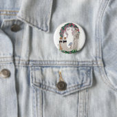Badge Rond 5 Cm Art Deco Bride (En situation)
