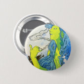 Badge Rond 5 Cm Art déco d'Alphonse Mucha (Devant & derrière)