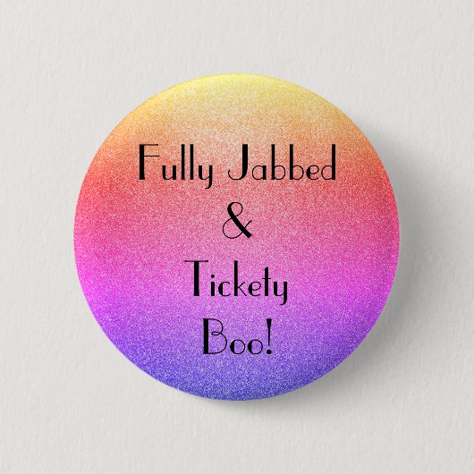 Badge Rond 5 Cm Art Déco Entièrement Jabbed Tickety Boo (Devant)