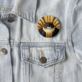 Badge Rond 5 Cm Art déco Kitty (En situation)