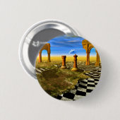 Badge Rond 5 Cm Art des échecs (Devant & derrière)