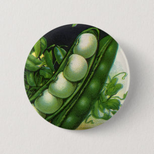 Badge Rond 5 Cm Art d'étiquette de pochette de graines vintage, ha