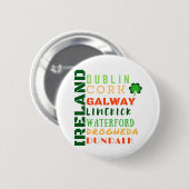 BADGE ROND 5 CM ART DU MÉTRO IRLANDE (Devant & derrière)