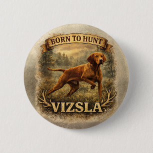 Badge Rond 5 Cm Art du Vizsla Hongrois
