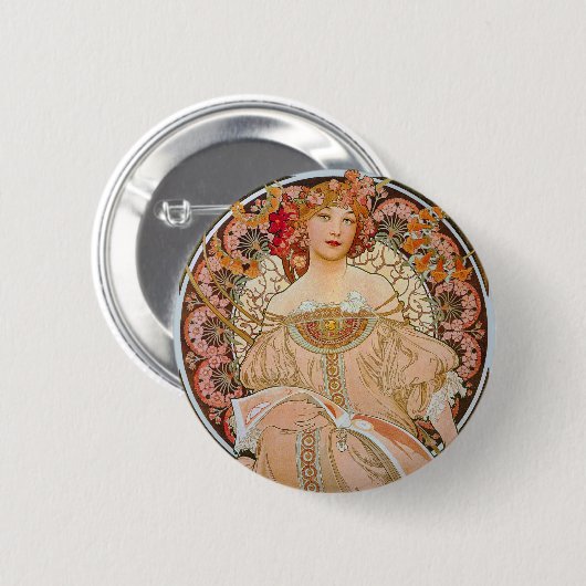 Badge Rond 5 Cm Art élégant Nouveau (Devant & derrière)