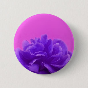 Badge Rond 5 Cm Art Floral pourpre et framboise
