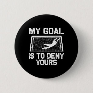 Badge Rond 5 Cm Art Gardien de But de Football Pour Hommes Femmes