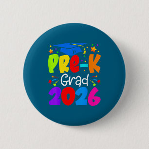Badge Rond 5 Cm Art graphique de fin d'études préscolaires 2026