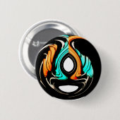 Badge Rond 5 Cm Art Motif traditionnel africain Imprimer (Devant & derrière)