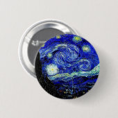Badge Rond 5 Cm Art nocturne de Van Gogh Starry (Devant & derrière)