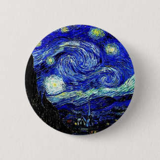 Badge Rond 5 Cm Art nocturne de Van Gogh Starry