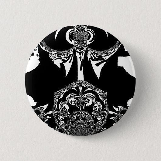 Badge Rond 5 Cm Art noir et blanc africain (Devant)