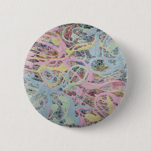 Badge Rond 5 Cm Art Nouveau Art déco pastel d'inspiration rétro ab