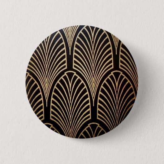 Badge Rond 5 Cm Art nouveau, art déco, ventilateur motif, bronze, (Devant)