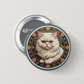 Badge Rond 5 Cm Art Nouveau Persian Cat (Devant & derrière)