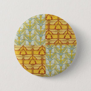 Badge Rond 5 Cm Art Nouveau vintage de style grille sur le thème d